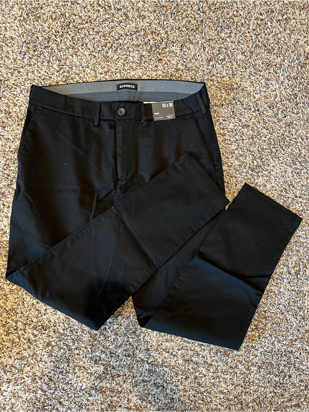 Express Black Men's Dress Pants - Classic Straight